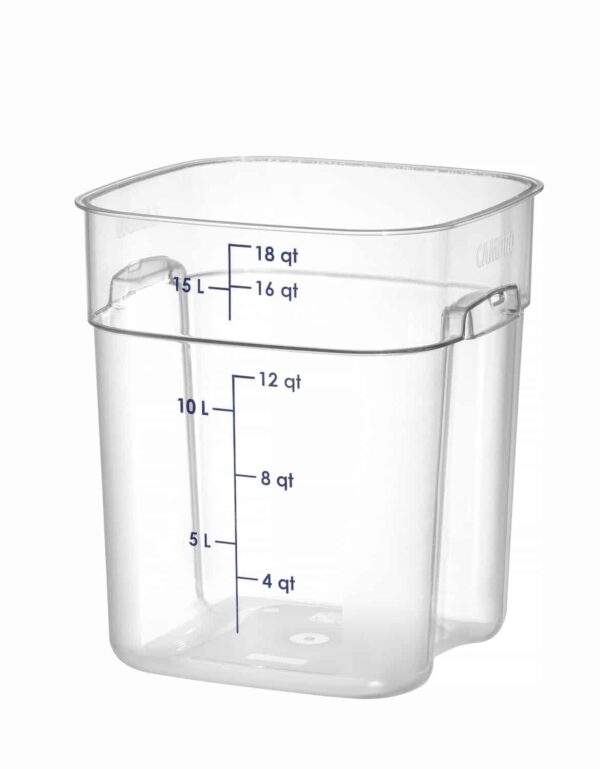 Pārtikas tvertne CamSquares Fresh Pro , Cambro, 17,2L, Caurspīdīgs, 18SFSPROCW135, Cambro