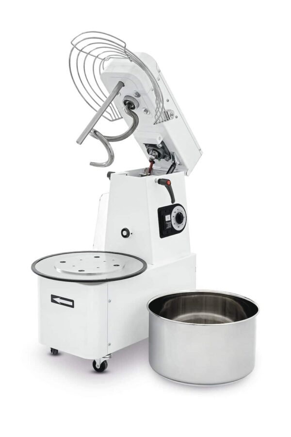 Mīklas maisītājs spirālveida ar noņemamo kublu - 20 L, Prismafood, 56 kg/h, 22L, 400V/750W, 390x670x735mm, 1I053035, Hendi