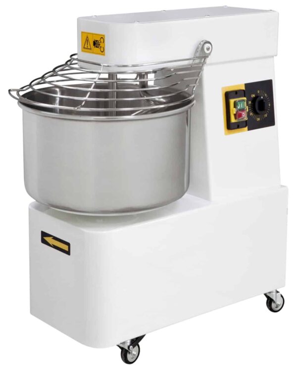 Mīklas maisītājs spirālveida ar fiksētu kublu 2 ātrumi - 48 l, Prismafood, 128 kg/h, 48L, 400V/2200W, 480x805x850mm, 222898, Hendi