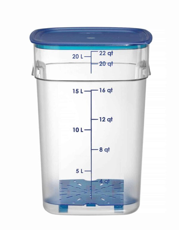 Pārtikas tvertne CamSquares Fresh Pro , Cambro, 22,8L, Caurspīdīgs, 289x289x401mm, 22SFSPROCW135, Cambro