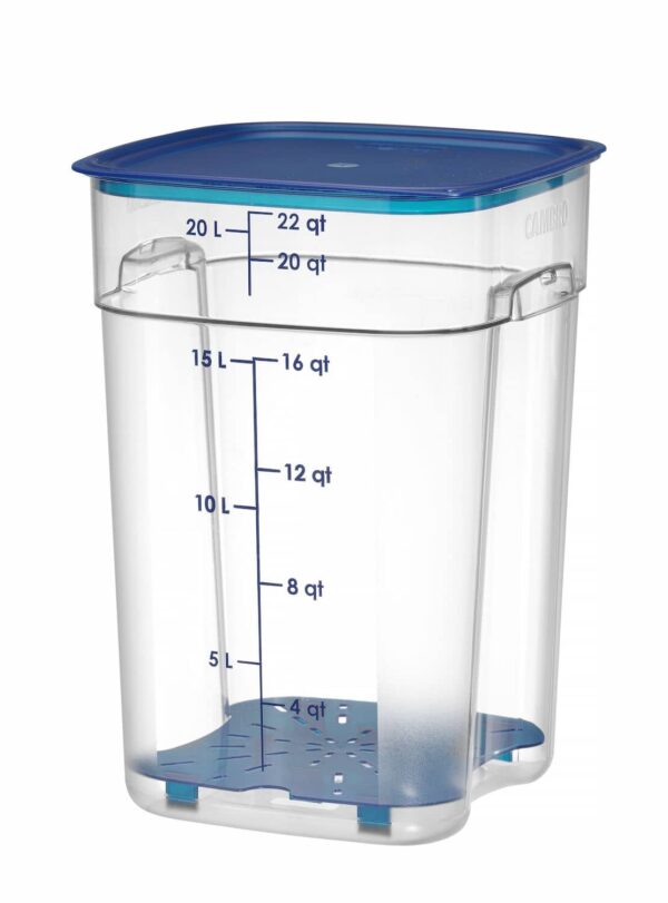 Pārtikas tvertne CamSquares Fresh Pro , Cambro, 22,8L, Caurspīdīgs, 289x289x401mm, 22SFSPROCW135, Cambro