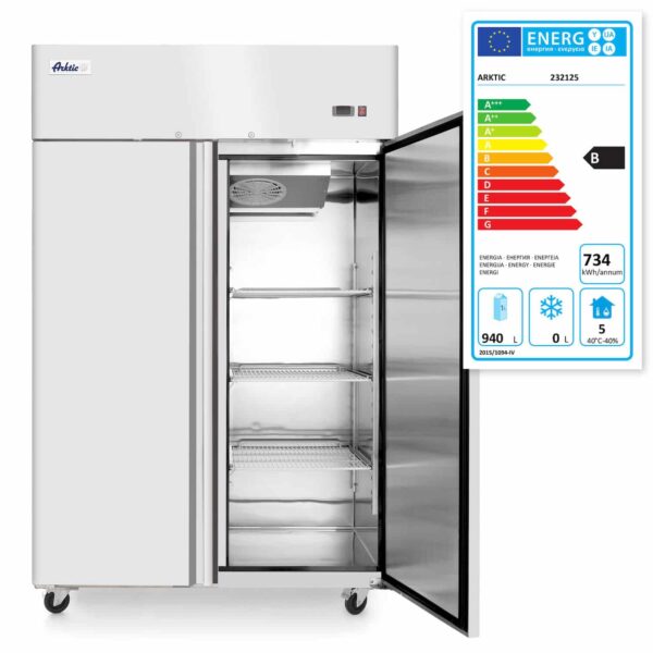 Ledusskapis Profi Line - 2 - durvju, 1240 L, Profi Line, GN 2/1, 940L, 230V/350W, 1314x805x2065mm, 232125, Arktic