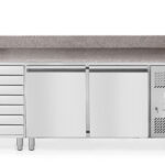 Picas galds ar granīta virsmu, 2 durvis, 7 atvilktnes, 250L, 230V/250W, 2010x800x1000mm, 232842, Arktic