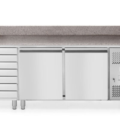 Picas galds ar granīta virsmu, 2 durvis, 7 atvilktnes, 250L, 230V/250W, 2010x800x1000mm, 232842, Arktic