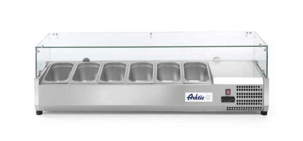 Galda aukstumvitrīna GN 1/3, 6x GN 1/3, 230V/180W, 1405x395x430mm, 232972, Arktic
