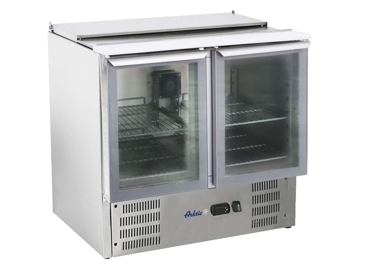 236246_1_2.jpg 2-durvju aukstumvitrīna ar paceļamu vāku, 247L, 230V/145W, 900x700x860mm, 236246, Arktic