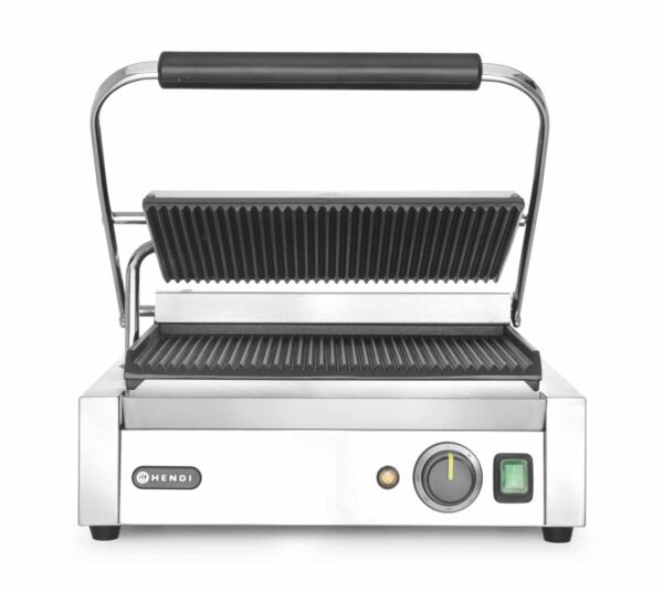 Kontaktgrils Panini, rievota augša un apakša, 230V/2200W, 430x370x210mm, 263655, Hendi