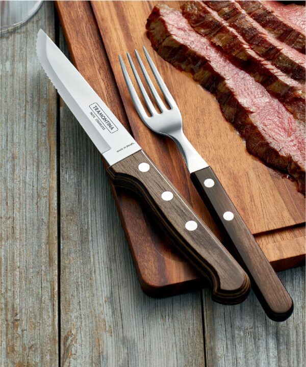 Nažu komplekts „Churrasco Gaucho” steikiem – 6 gab. , brūna krāsa, Brūns, 6 gab., 235mm, 29899159, Tramontina