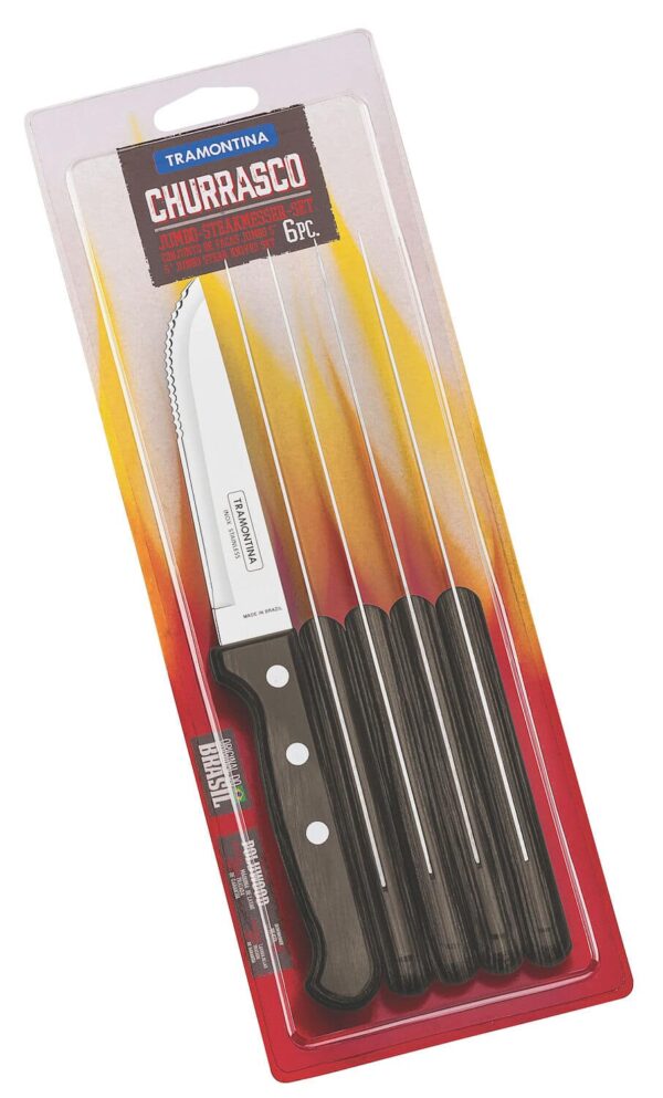 Nažu komplekts „Churrasco Gaucho” steikiem – 6 gab. , brūna krāsa, Brūns, 6 gab., 235mm, 29899159, Tramontina