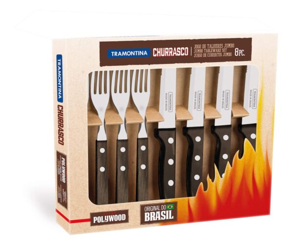 Churrasco gaučo galda piederumu komplekts, dāvanu kaste - 8 gab., tumši brūna krāsa, Brūns, 8 gab, 29899297, Tramontina