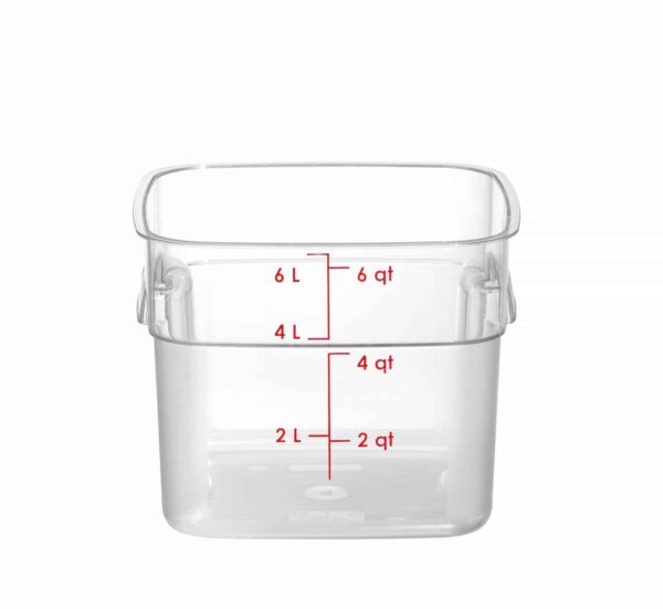 Pārtikas tvertne CamSquares Fresh Pro , Cambro, 5,7L, Caurspīdīgs, 229x229x180mm, 6SFSPROCW135, Cambro