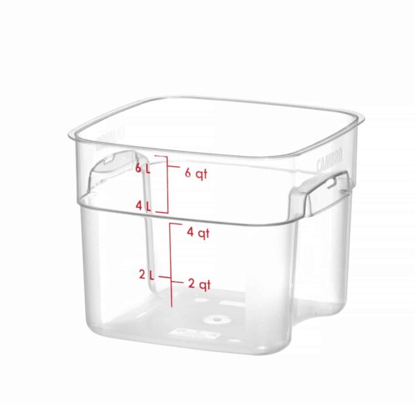 Pārtikas tvertne CamSquares Fresh Pro , Cambro, 5,7L, Caurspīdīgs, 229x229x180mm, 6SFSPROCW135, Cambro