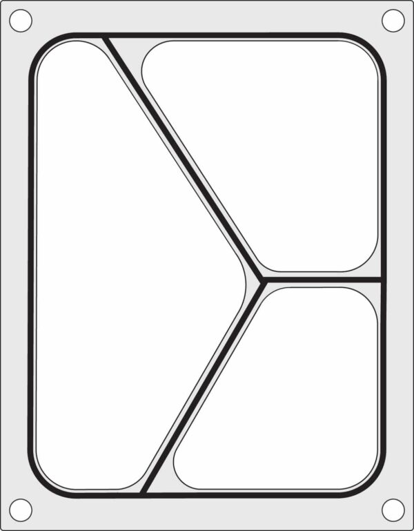 Matrica metināšanas iekārtai Duni DF10, triju nodalījumu paplātei 227x178 mm, 805824, Hendi