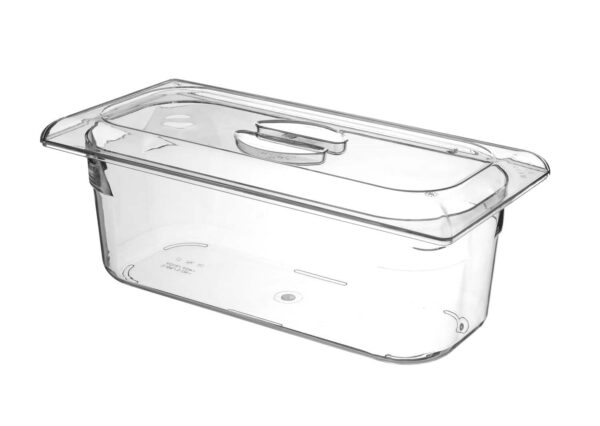 Polikarbonāta trauks saldējumam, 5L, Caurspīdīgs, 360x165x120mm, 807026, Hendi