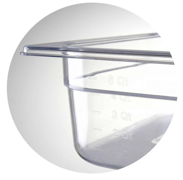 Trauks GN 1/2 „Profi Line” no polikarbonāta, Profi Line, GN 1/2, 6,5L, Caurspīdīgs, 325x265x100mm, 861424, Hendi