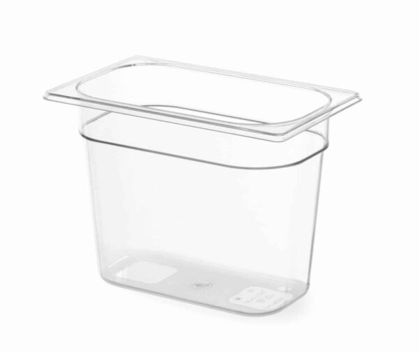 Trauks GN 1/4 „Profi Line” no polikarbonāta, Profi Line, GN 1/4, 5,5L, Caurspīdīgs, 265x162x200mm, 861608, Hendi