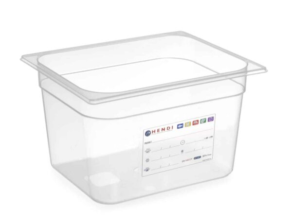 Trauks GN 1/2 HACCP, GN 1/2, 12,5L, Caurspīdīgs, 325x265x200mm, 880159, Hendi