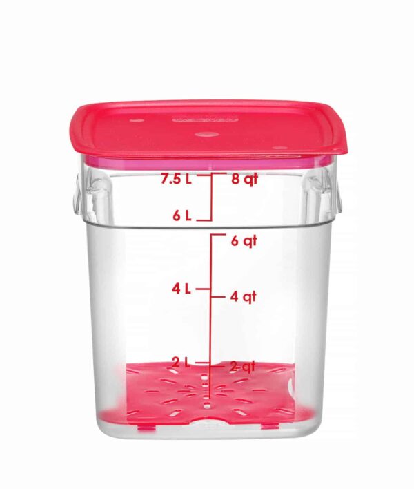Pārtikas tvertne CamSquares Fresh Pro , Cambro, 7,6L, Caurspīdīgs, 229x229x243mm, 8SFSPROCW135, Cambro