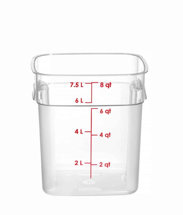 Pārtikas tvertne CamSquares Fresh Pro , Cambro, 7,6L, Caurspīdīgs, 229x229x243mm, 8SFSPROCW135, Cambro