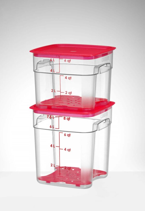 Pārtikas tvertne CamSquares Fresh Pro , Cambro, 7,6L, Caurspīdīgs, 229x229x243mm, 8SFSPROCW135, Cambro