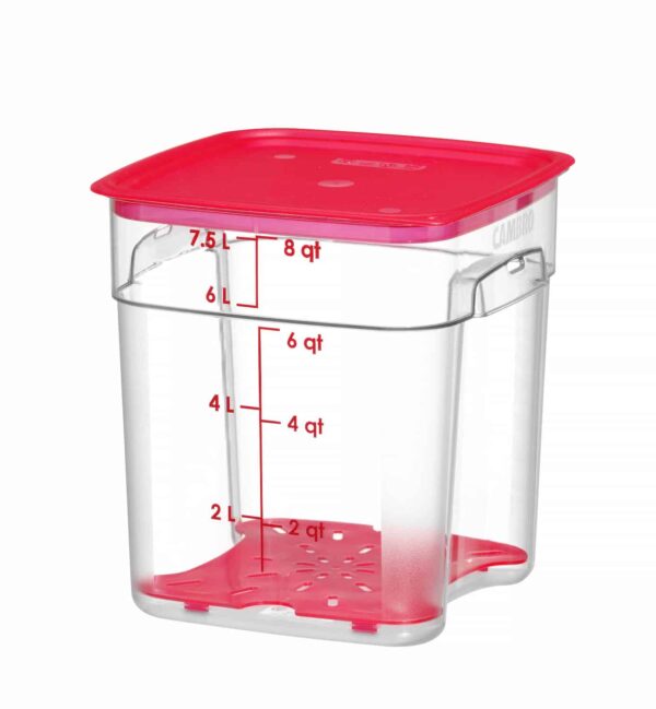 Pārtikas tvertne CamSquares Fresh Pro , Cambro, 7,6L, Caurspīdīgs, 229x229x243mm, 8SFSPROCW135, Cambro