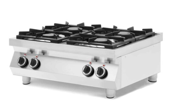 Gāzes plītsar 4 degļiem, galda, Kitchen Line, 19kW, 800x700x310mm, 227381, Hendi