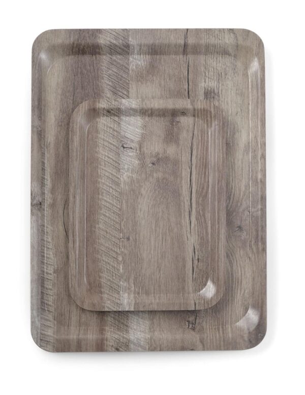 Servēšanas paplāte ar melamīna laminātu, ar koka rakstu, Tumšas koksnes, 370x530mm, 508954, Hendi