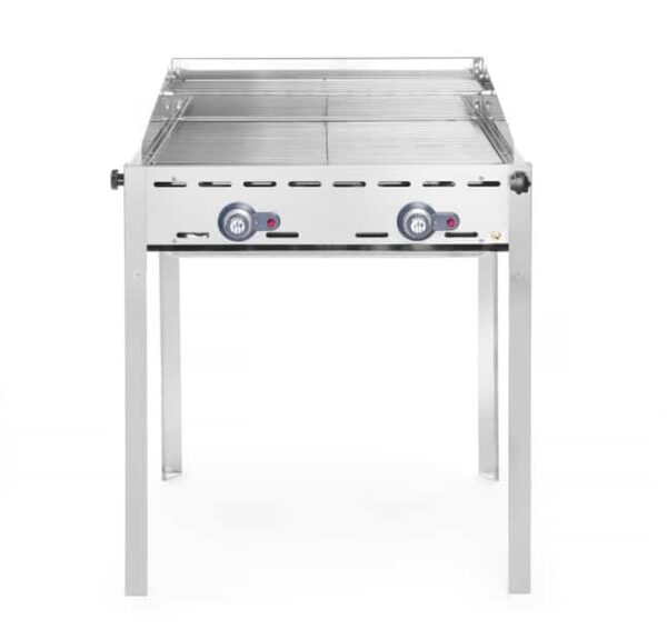 Gāzes grils Green Fire Profi Line - 2 gāzes degļi, Profi Line, 2 nerūsējošā tērauda Gastronom 1/1 grili, 11,6kW, 740x612x825mm, 149621, Hendi