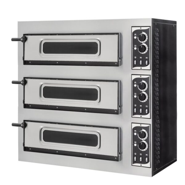 3-soļu picas krāsns BASIC 3/50 GLASS AND LIGHT, 400V/1200W, 915x690x(H)900mm, 201046,