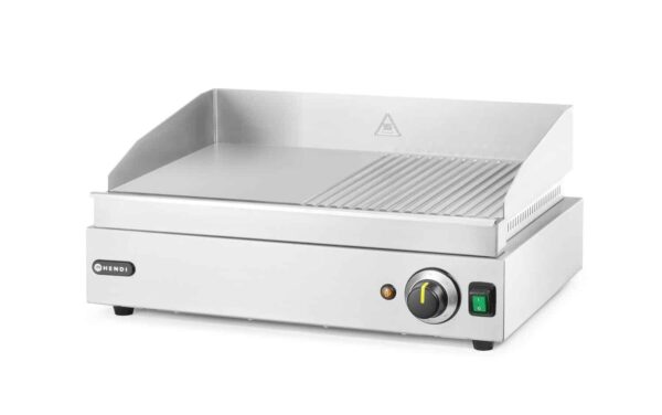 Cepšanas virsma, Profi Line, 1/2 gluda, 1/2 rievota, 230V/2400W, 550x380x240mm, 203156, Hendi