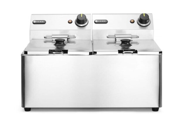 Friteris Kitchen Line - 2 x 8l, Kitchen Line, 16L, 230V/7000W, 550x430x345mm, 205839, Hendi