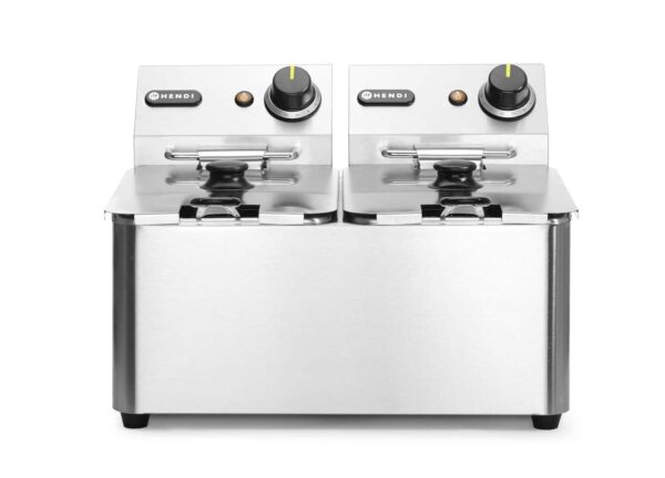 Friteris Kitchen Line - 2 x 4l, Kitchen Line, 8L, 230V/6000W, 470x380x330mm, 205846, Hendi