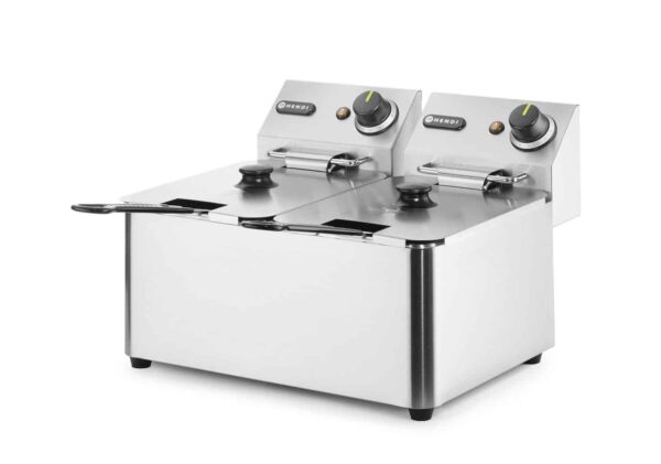 Friteris Kitchen Line - 2 x 4l, Kitchen Line, 8L, 230V/6000W, 470x380x330mm, 205846, Hendi