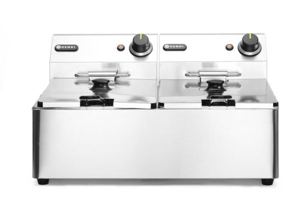 Friteris Kitchen Line - 2 x 6l, Kitchen Line, 12L, 230V/6600W, 550x430x290mm, 205853, Hendi