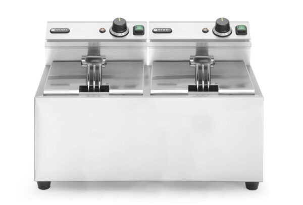 Manuālais friteris Profi Line, 2 x 8 l, Profi Line, 16L, 230V/7000W, 605x460x350mm, 207307, Hendi