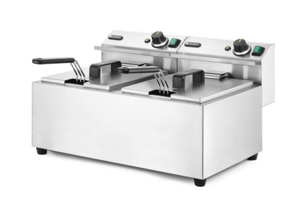 Manuālais friteris Profi Line, 2 x 8 l, Profi Line, 16L, 230V/7000W, 605x460x350mm, 207307, Hendi