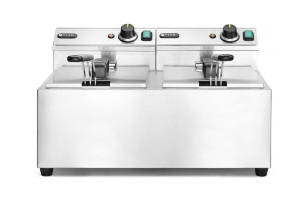 Manuālais friteris Profi Line, 2 x 8 l, Profi Line, 16L, 230V/7000W, 605x460x350mm, 207307, Hendi