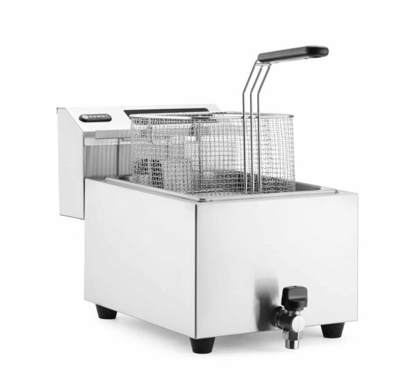 Fritieris ar digitālo paneļu Profi Line ar noliešanas krānu 8 l, Profi Line, 8L, 230V/3500W, 300x515x345mm, 207369, Hendi