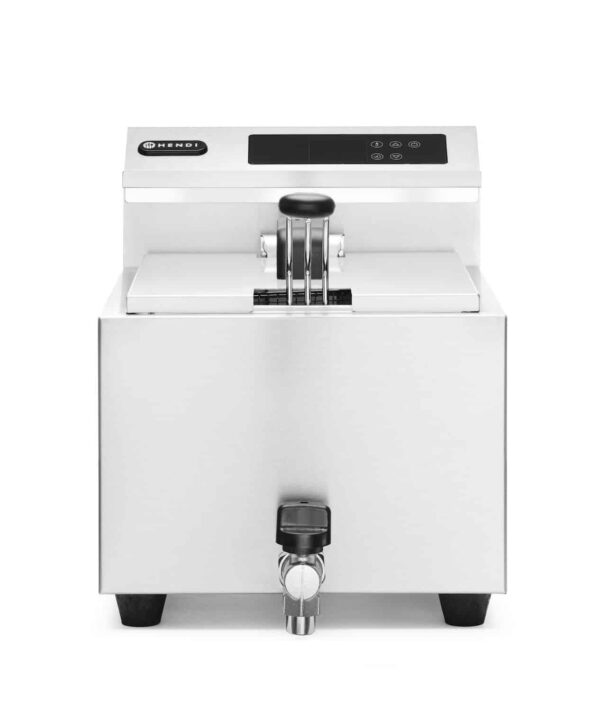 Fritieris ar digitālo paneļu Profi Line ar noliešanas krānu 8 l, Profi Line, 8L, 230V/3500W, 300x515x345mm, 207369, Hendi