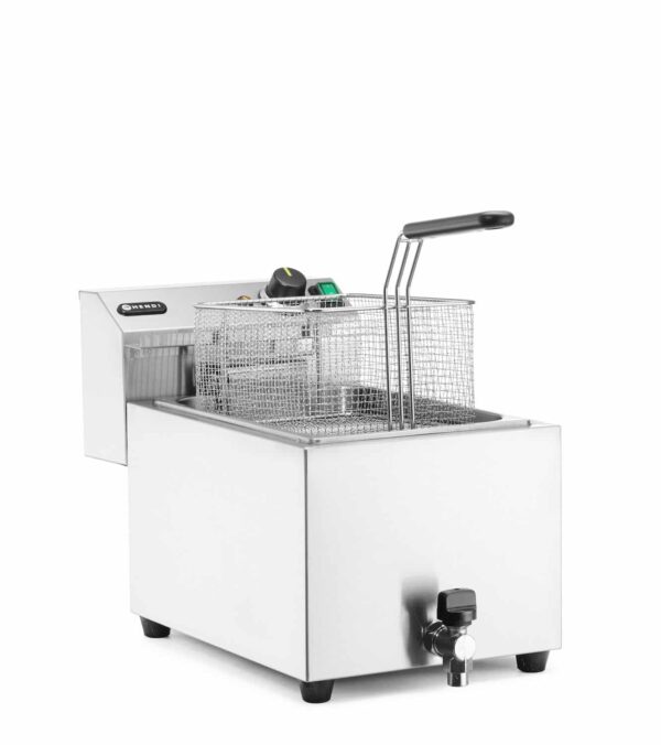 Friteris Profi Line ar izteces krānu, 10 l, 400 V, Profi Line, 10L, 400V/6600W, 302x687x375mm, 209424, Hendi