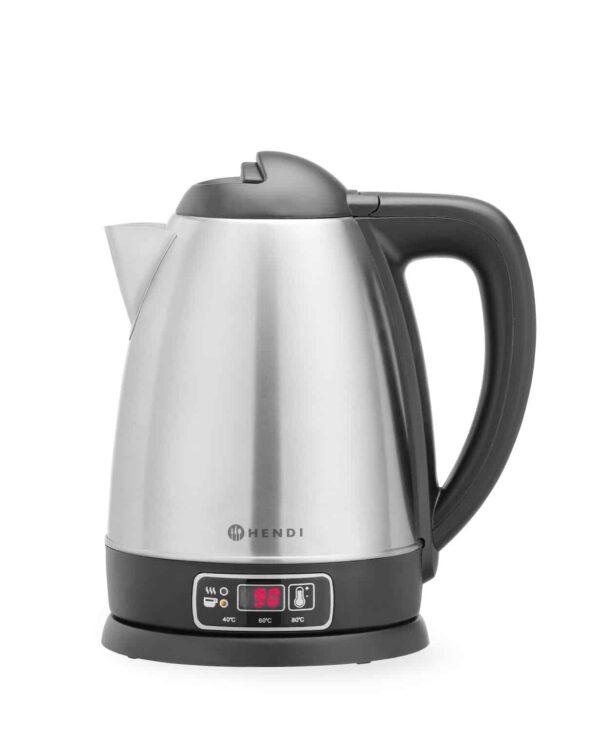 Bezvadu elektriskā tējkanna ar regulējamo temperatūro, 1,8L, 230V/1800W, 225x168x288mm, 209943, Hendi