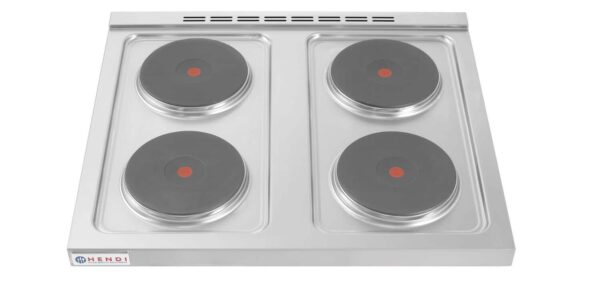 Elektriskā plīts Kitchen Line ar 4 sildriņķiem uz atvērta tipa pamatnes, Kitchen Line, 400V/10400W, 800x700x900mm, 226223, Hendi