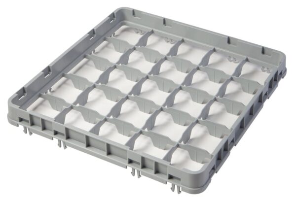 Pagarinājums pusizmetamajiem groziem 500 x 500 mm, pelēks, modelis E2, nodalījumu skaits: 25 (5x5), nodalījuma izmēri: 89x89 mm, Gaiši pelēks, 499x499x51mm, 25E2151, Cambro