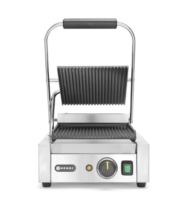 Kontaktgrils – vienvietīgs, rievota augša un apakša, 230V/1800W, 310x370x210mm, 263501, Hendi