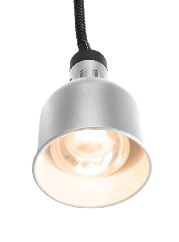 Cilindra formas lampa ēdienu siltuma uzturēšanai ar regulējamu augstumu, Sudraba, 230V/250W, ø175x250mm, 273883, Hendi