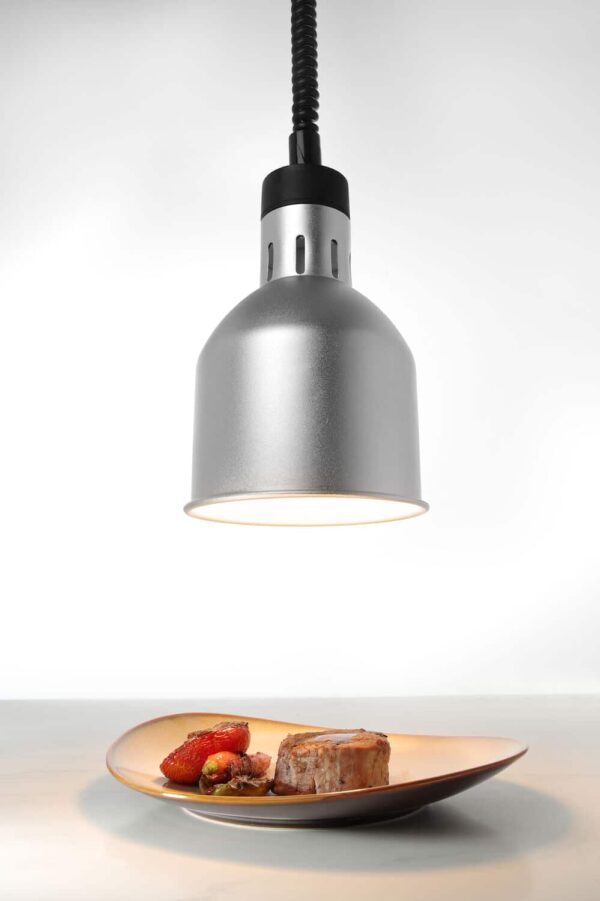 Cilindra formas lampa ēdienu siltuma uzturēšanai ar regulējamu augstumu, Sudraba, 230V/250W, ø175x250mm, 273883, Hendi