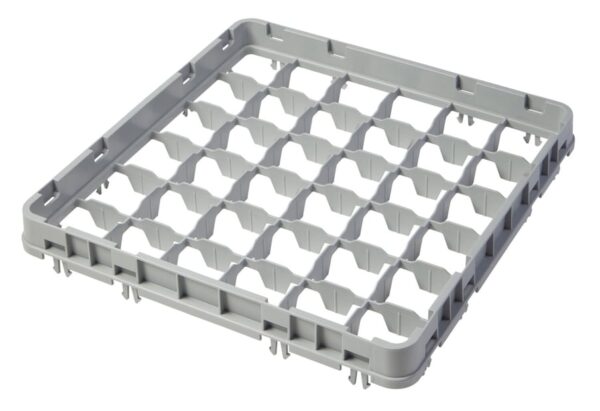 Pagarinājums pusizmetamajiem groziem 500 x 500 mm, pelēks, modelis E2, nodalījumu skaits: 36 (6x6), nodalījuma izmēri: 73x73 mm, Gaiši pelēks, 499x499x51mm, 36E2151, Cambro