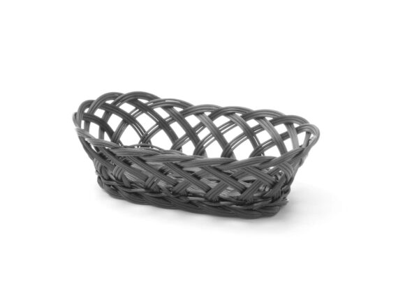 Grozi ar pītām malām, ovāls, Melns, 225x130x55mm, 426234, Hendi