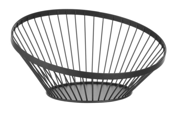 Grozs augļiem, ar slīpu malu, apaļš, melns, ø280x130mm, 427088, Hendi