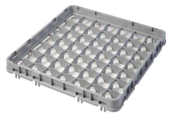 Pagarinājums pusizmetamajiem groziem 500 x 500 mm, pelēks, modelis E2, nodalījumu skaits: 49 (7x7), nodalījuma izmēri: 62x62 mm, Gaiši pelēks, 499x499x51mm, 49E2151, Cambro